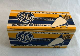 Vintage General Electric Ge Christmas Tree Lamps - 10 Yellow - C6 - Box