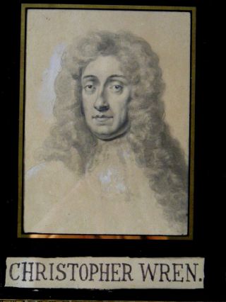 Antique Portrait,  Christopher Wren C1860
