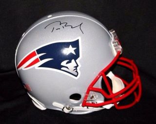 Tom Brady Signed England Patriots Authentic Proline Helmet Autograph Tristar