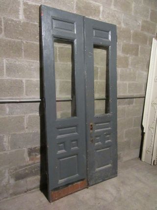 ORNATE ANTIQUE DOUBLE ENTRANCE FRENCH DOORS 43 X 87 ARCHITECTURAL SALVAGE 2