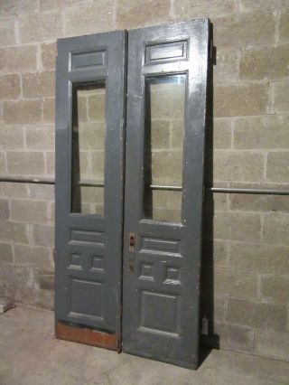 ORNATE ANTIQUE DOUBLE ENTRANCE FRENCH DOORS 43 X 87 ARCHITECTURAL SALVAGE 3