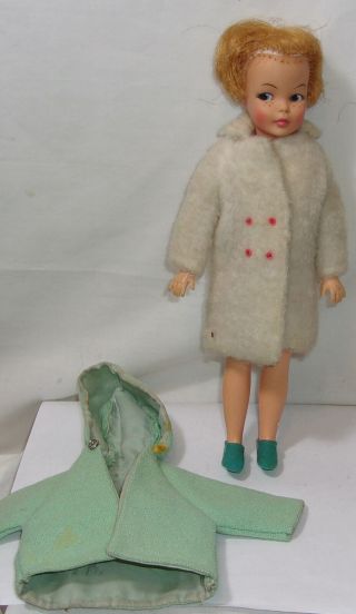 Vintage Ideal Tammy Family Pepper Doll With Shoes,  Jacket & Skipper Coat