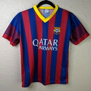 FC Barcelona Neymar Jr 11 Qatar Airways UNICEF Soccer Jersey Youth Size 10 Anni 2