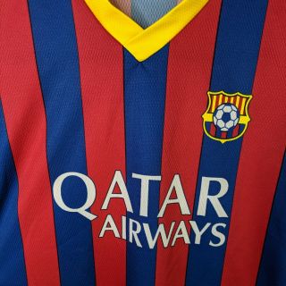 FC Barcelona Neymar Jr 11 Qatar Airways UNICEF Soccer Jersey Youth Size 10 Anni 3