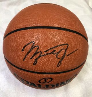 Michael Jordan Signed Autographed Spalding Basketball Chicago Bulls