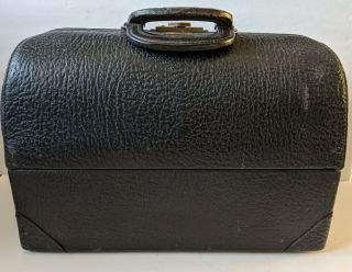 Vintage Emdee Schell Black Leather Medical Doctors Bag 1930/40 