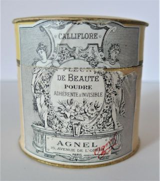 Vintage Face Powder Box Calliflore Fleur De Beaute By Agnel Paris