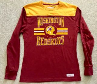 Vintage Washington Redskins Nfl Long Sleeve Shirt Mitchell And Ness Medium