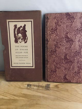 Edgar Allan Poe The Poems Of Peter Pauper Press Signed George Miller 1940