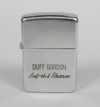 Vintage Zippo Lighter Duff Gordon Imported Sherry Liquor 2032695 Patent