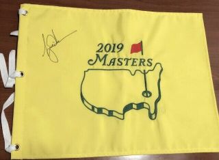 Tiger Woods Signed 2019 Masters Flag Jsa Authenticated
