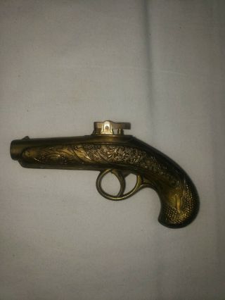 Brass Flintlock Style Gun Lighter Japan Vintage
