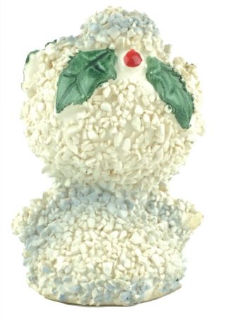 Vintage Lefton Snow Baby Textured Figurine So Cute 3” Tall 3