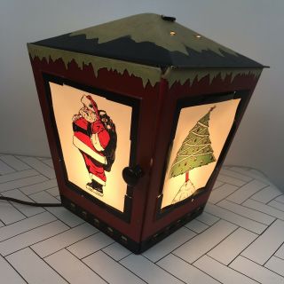 Vintage 1950’s Christmas Holiday Outdoors Metal Lantern Light Coach Lamp Poloron