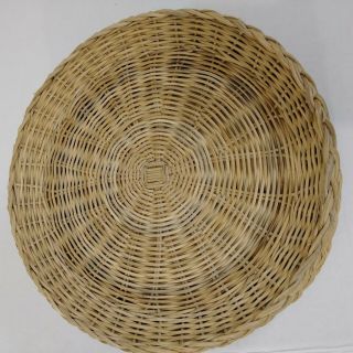 Set Of 8 Vintage Wicker Paper Plate Holders Rattan Picnic Bbq Tailgate Party 9 "