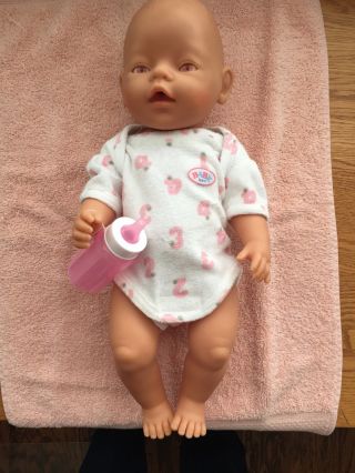 Zapf Vintage Baby Born Adorable Doll,  Drink/wet,  Pink Eyes,  Outfit