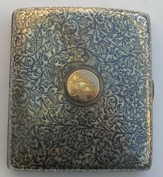 Fine Antique Russian Niello Silver Cigarette Case