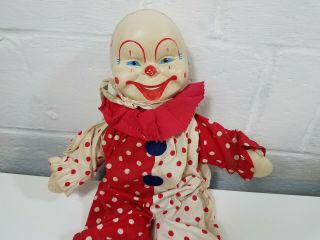 Vintage Gund Clown Doll Creepy Haunted Doll19 " Nightmare Fuel