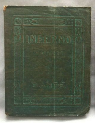 Vintage Little Leather Library/dante’s Inferno Vol Ii/green Leather