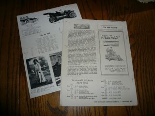 1905 & 1910 Maxwell Items - Vintage - Two - The Co - Operator