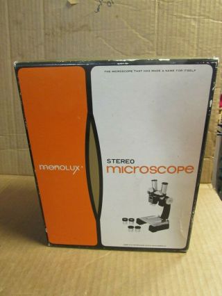 Vintage Monolux Stereo Microscope No.  6142