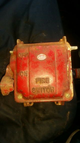 Vintage Industrial Cast Iron Fire Switch