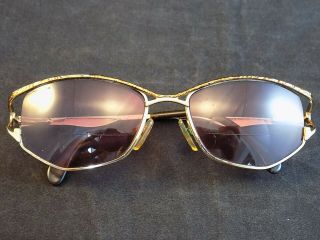 Vintage Cazal Eyeglass Frames Gold And Copper Colored Hipster Glasses Frames