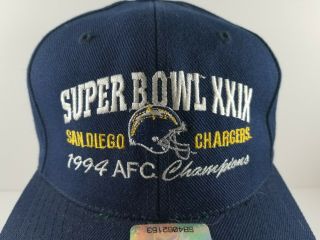 San Diego Chargers Vintage 1994 AFC Champions NFL Snapback Hat Headmaster 2