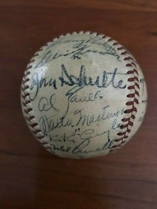 1949 Red Sox Vintage Team Ball Signed Ted Williams Kiki Cuyler Earle Combs