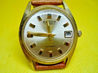 Vintage Baylor Baron 17j Automatic Mens Watch,  Serviced