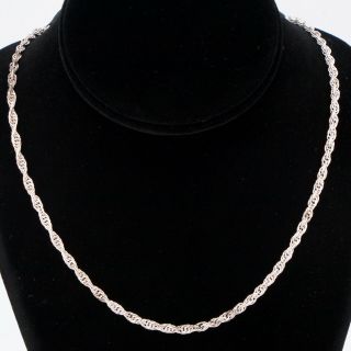 Vtg Sterling Silver - 4mm Cable Rope Chain 24 " Necklace - 15.  5g