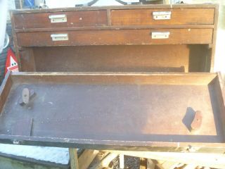 Vintage Carpenters Wooden Box Very Strong.  Toolbox,  Coffee Table,  Prop,  Man Cave??? 3