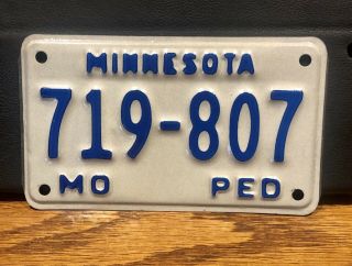 Minnesota Mo Ped/moped License Plate Nos/new Old Stock