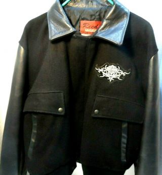 Harley Davidson Jacket Medium Reed Leather/wool Men 