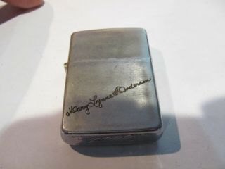 Vintage 1968 Zippo Lighter With Angled Signature On Front Mary Lynne Anderson