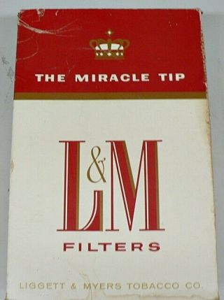 Vintage L&m Filter Cigarettes Store Display Box