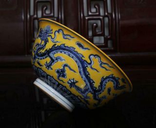 Old Fine Blue And White Chinese Porcelain Bowl Xuande Mk W8.  07”