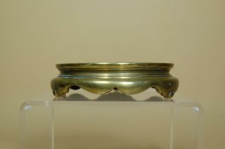 A Chinese Gilt Bronze Censer Stand/base.  Marked.