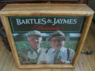 Vintage Bartles & James Wine Coolers Lighted Sign - Neat