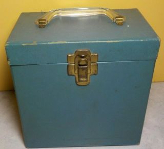 Vintage 45 Rpm Record Box Storage Holder Case Amfile Platter Pak