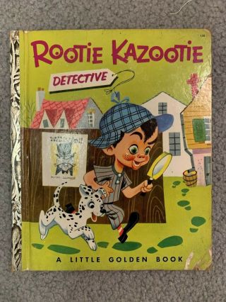 Vintage Little Golden Book Rootie Kazootie Detective 150 - - 1953