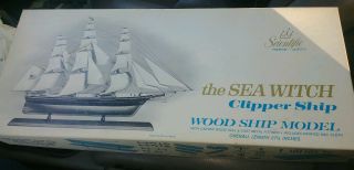 Vintage The Sea Witch Clipper Ship Wood Model 27 - 1/4 " The Seawitch Scientific