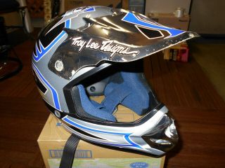 Vintage Shoei Motocross Helmet Troy Lee Vfx - R Size M Silver