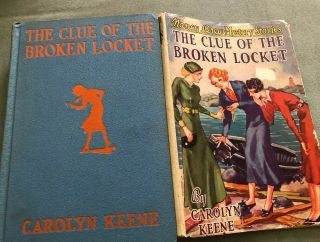 Nancy Drew Broken Locket Vintage Solid Blue Oep Glossy / Ws Dj