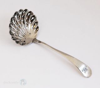 Victorian Sterling Silver Shell Sugar Sifter Spoon Chester 1896 Stokes & Ireland