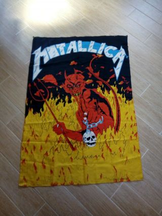 1980 Old School Vintage Metallica - Jump In The Fire Flag