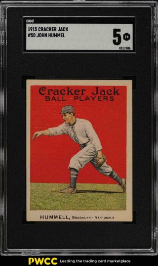 1915 Cracker Jack John Hummel 50 Sgc 5 Ex (pwcc)