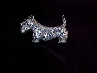 Vintage Sterling Silver Scottie Dog Brooch/pin