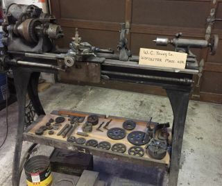 Antique Metal Lathe / C.  W.  Young