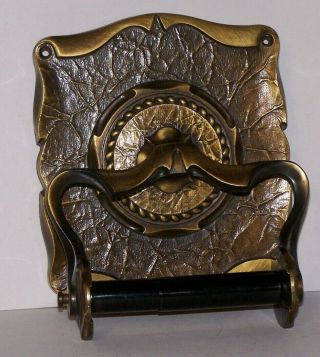 Vintage Amerock Carriage House Toilet Paper Holder Antique Brass/gold